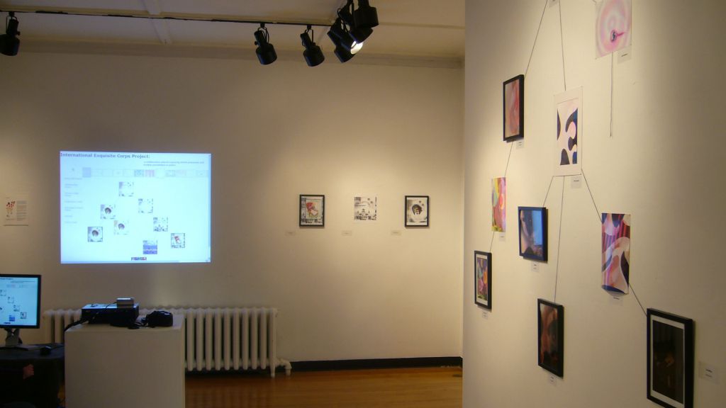 Projection of website and walls